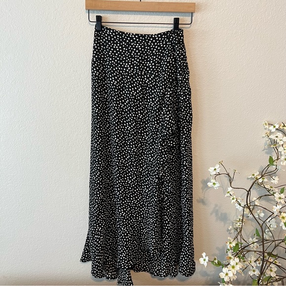 Lulus Black Polka Dot Two-Piece Maxi Dress M - Picture 8 of 11